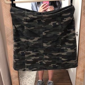 Camo free people skirt